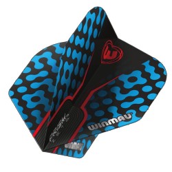 Plumas Winmau Darts Prisma Zeta Preto, Azul Vermelho Padrão 6915.307