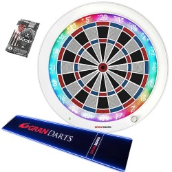 Pack Diana Elektronische Weiße Granboard3s + Led Mat + Darts