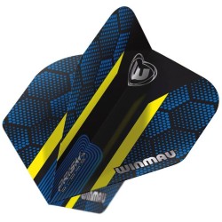 Plumas Winmau Darts Prisma Alfa Azul Amarelo Hexágono 6915.183