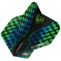 Plumas Winmau Darts Prism Zeta Preto Verde Azul 6915.309