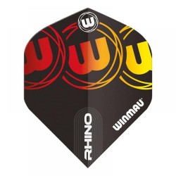 Plumas Winmau Darts Rinoceronte Preto Vermelho Amarelo 6905.230