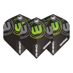 Plumas Winmau Darts Rhino Negro Cinza Verde 6905.225