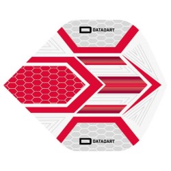 Pluma Dardos Datadart Hex Flight Grey/red