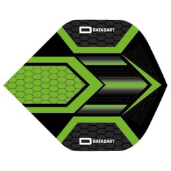 Pena Dardo Datadart Hex Flight Preto/verde