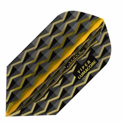 Feder Darts Viper Flights Lumacore Schlank Gelb Schwarz 30-6250