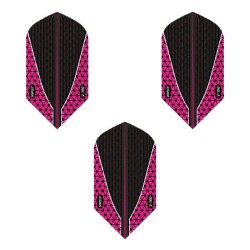 Pluma Dardos Viper Dimplex Darts Flights Slim Pink Black 30-9109