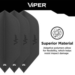 Feder Darts Viper Cool Flights Slim Schwarz 30-7700