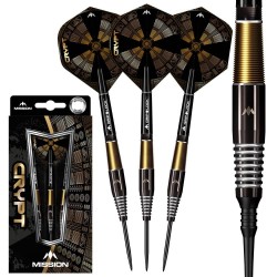 Darts Mission Krypt M2 Schwarz und Gold Pvd 90% 23gr M001084