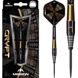 Darts Mission Krypt M2 Schwarz und Gold Pvd 90% 23gr M001084