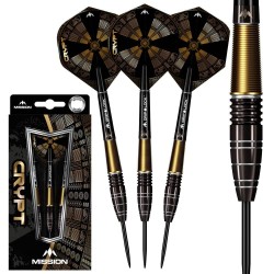 Darts Mission Krypt M1 Black & Gold Pvd 90% 22gr