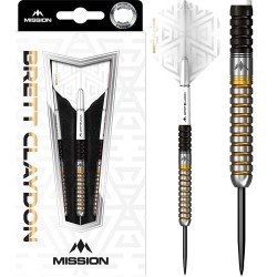 Darts Brett Claydon Mission Schwarz Gold 22g 90%