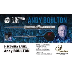 Dardos Cosmo Darts Discovery Label Andy Boulton 90% 21g