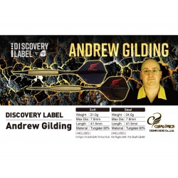 Dardos Cosmo Darts Discovery Label Andrew Gilding 90% 24g