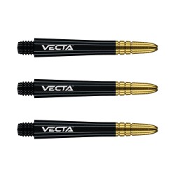 Weizen Winmau Darts Vecta Shaft Schwarz Gold 34mm 7025.109