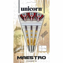 Dardo Unicorn Darts Maestro Seigo Asada Fase 3 Ouro 22g 90% 12320