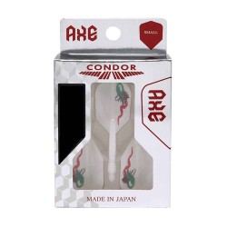 Plumas Condor Axe White Shape Red Crown Jose Marques M 27.5mm 3 Uds.
