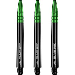 Cañas Mission Darts Sabre Polycarbonate Negra Verde Larga 48mm S1506