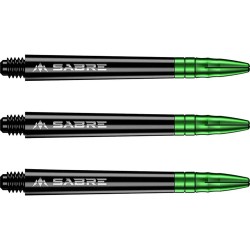 Cañas Mission Darts Sabre Polycarbonate Negra Verde Larga 48mm S1506