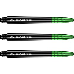 Weizen Mission Darts Sabre Polycarbonat Schwarz Grün Länge 48 mm S1506