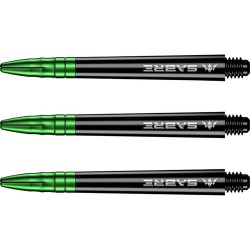 Weizen Mission Darts Sabre Polycarbonat Schwarz Grün Länge 48 mm S1506