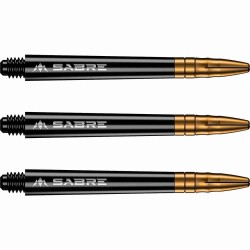 Weizen Mission Darts Sabre Polykarbonat Schwarz Gold Schnitt 34mm S1517