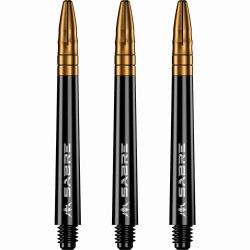 Canas Mission Darts Sabre Policarbonato Preto Dourado Longo 48mm S1515