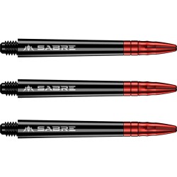 Cañas Mission Darts Sabre Polycarbonate Negra Roja Corta 34mm S1514