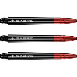 Weizen Mission Darts Sabre Polykarbonat Schwarz Rot Kurz 34mm S1514