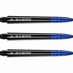 Cañas Mission Darts Sabre Polycarbonate Negra Azul Corta 34mm S1520
