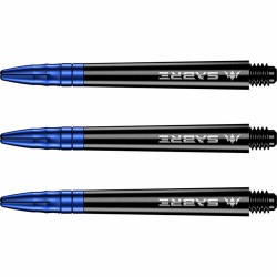 Canas Mission Darts Sabre Policarbonato Preto Azul Curto 34mm S1520