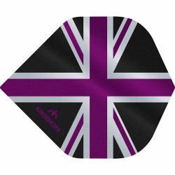 Plumas Mission Darts No2 Std Alliance Union Jack Negro Morado F3085