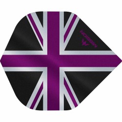 Plumas Mission Darts No2 Std Alliance Union Jack Negro Morado F3085