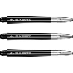 Canas Mission Darts Sabre Policarbonato Preto Prata Longa 48mm S1521