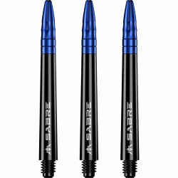 Cañas Mission Darts Sabre Polycarbonate Negra Azul Larga 48mm S1518