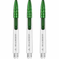 Cañas Mission Darts Sabre Polycarbonate Verde Transparente Corta 34mm S1535