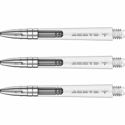 Canas Mission Darts Sabre Policarbonato Prata Transparente Comprimento 48mm S1539