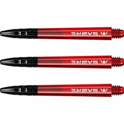 Weizen Mission Darts Sabre Polykarbonat Rot Schwarz Mittel 41mm S1546