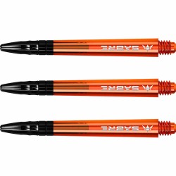 Canas Mission Darts Sabre Policarbonato Laranja Preto Longo 48mm S1557