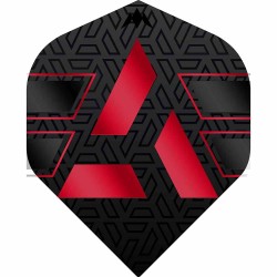 Plumas Mission Darts No2 Std Hazard Preto Vermelho F3833