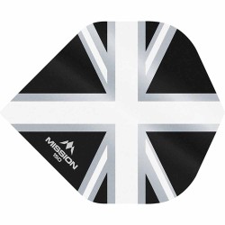 Plumas Mission Darts No2 Std Alliance Union Jack Preto Branco 150 F3136