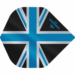 Plumas Mission Darts No2 Std Alliance Union Jack Preto Azul 150 F3137