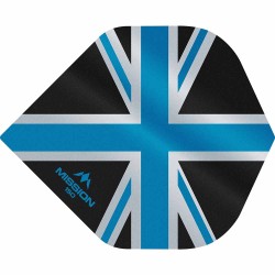 Plumas Mission Darts No2 Std Alliance Union Jack Preto Azul 150 F3137