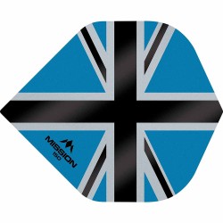 Plumas Mission Darts No2 Std Alliance-x Union Jack Azul Preto 150 F3142