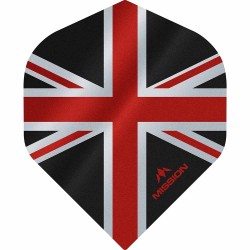 Plumas Mission Darts No2 Std Alliance Union Jack Preto Vermelho F3082