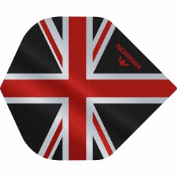 Plumas Mission Darts No2 Std Alliance Union Jack Preto Vermelho F3082