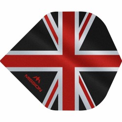 Plumas Mission Darts No2 Std Alliance Union Jack Preto Vermelho F3082