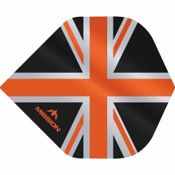 Fülle Mission Darts Nr. 2 Std Alliance Union Jack Schwarz Orange F3084