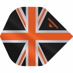 Fülle Mission Darts Nr. 2 Std Alliance Union Jack Schwarz Orange F3084