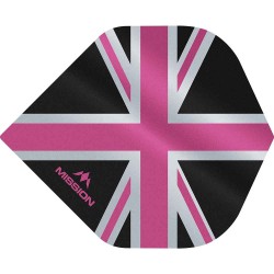 Fülle Mission Darts Nr. 2 Std Alliance Union Jack Schwarz Rosa F3086