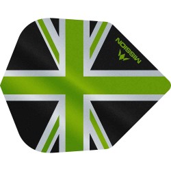 Fülle Mission Darts Nr. 6 Alliance Union Jack Schwarz Grün F3099